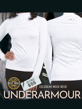 Under Armour Women's Authentics ColdGear Mock - White - Brand New with Tags